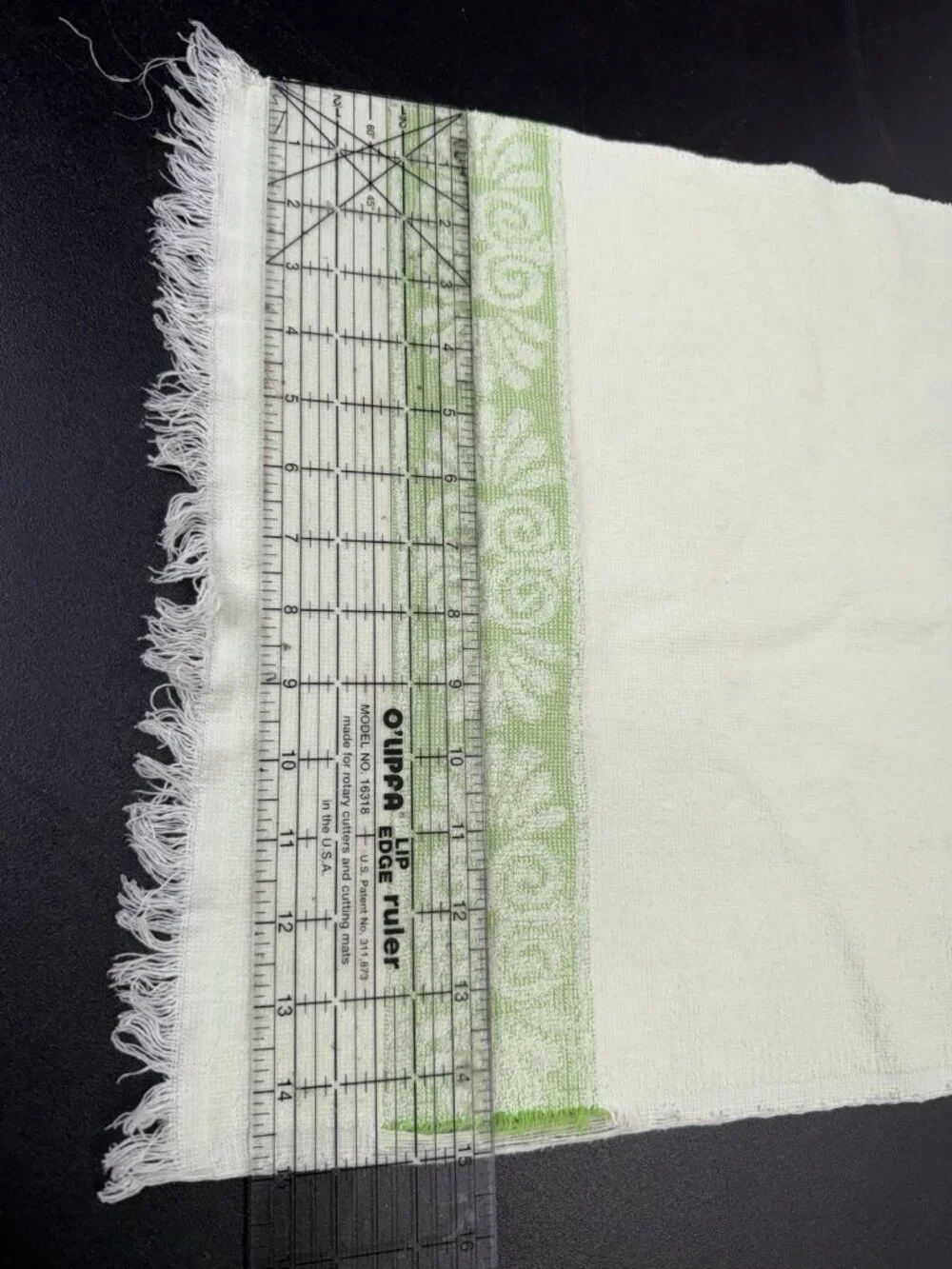 4 Vintage Cannon Monticello Light Green Hand Towels Santa Cruz Sculpted